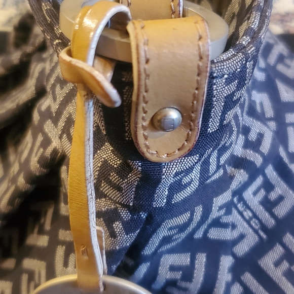 Authentic pre-owned rare Fendi mini chef bag in zucca canvas - Picture 4 of 6